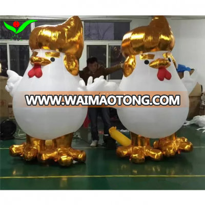 10ft/3m high giant large inflatable usa gold Donald Trump rooster cock models,Chicken Mascot Cartoon