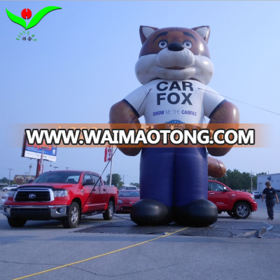 2018 Newest Professional Custom 25 Foot Giant Inflatable Car Fox Cartoon for Sale