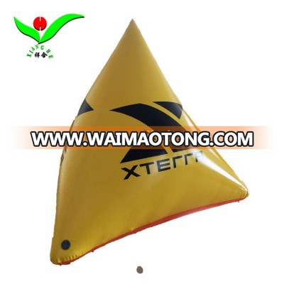 Triangle inflatable marker buoy for advertising